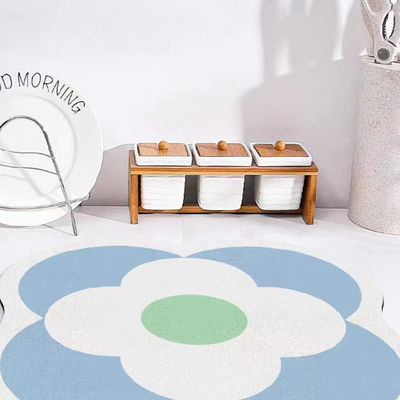 Polyester Kitchen Mat 16''x24'' in Blue for Quick-Drying Water Absorbent Performance