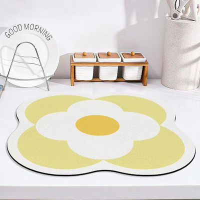 Polyester Kitchen Mat 16''x24'' in Blue for Quick-Drying Water Absorbent Performance