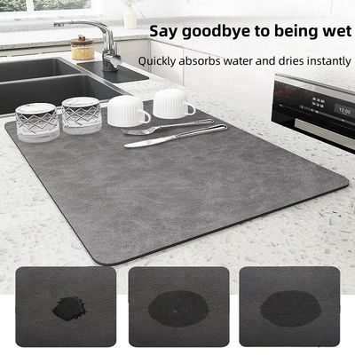 Absorbent Washable Kitchen Draining Mat for Table Decoration in Home and Restaurant
