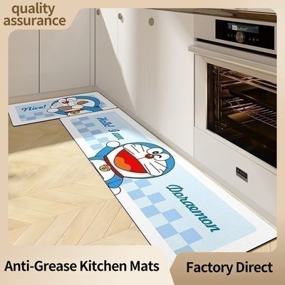 Non-Slip Protection for Kitchenware Custom Polyester Fibre Cartoon Soft Kitchen Rug