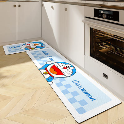 Non-Slip Protection for Kitchenware Custom Polyester Fibre Cartoon Soft Kitchen Rug