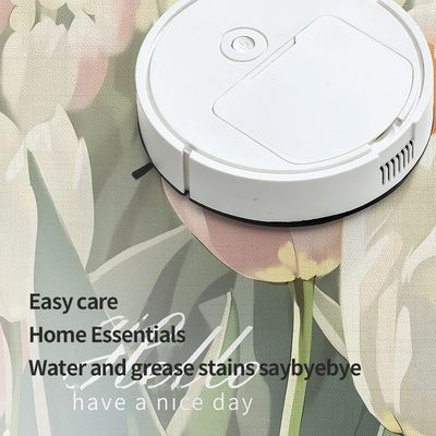 Simple Flower Kitchen Mat Absorbent and Wear-Resistant Long Strip Carpet for Household