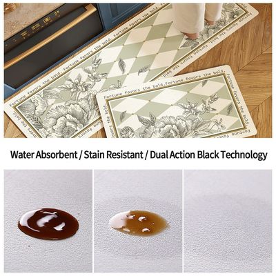 Non Slip Waterproof Kitchen Door Rug Mat for Anti Fatigue Washable Teppich Floor Mat