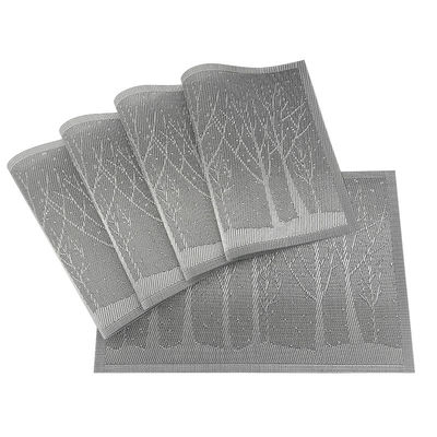 Rectangle Purple Custom Logo Pvc Placemat Table Mats Washable Waterproof Placemats