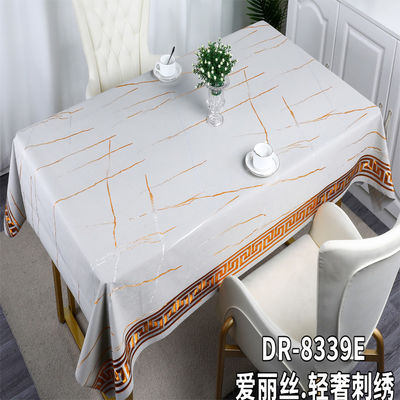 Waterproof PVC Plastic Rectangle Children Table Cloths Denim Toalhas de Mesa for Home