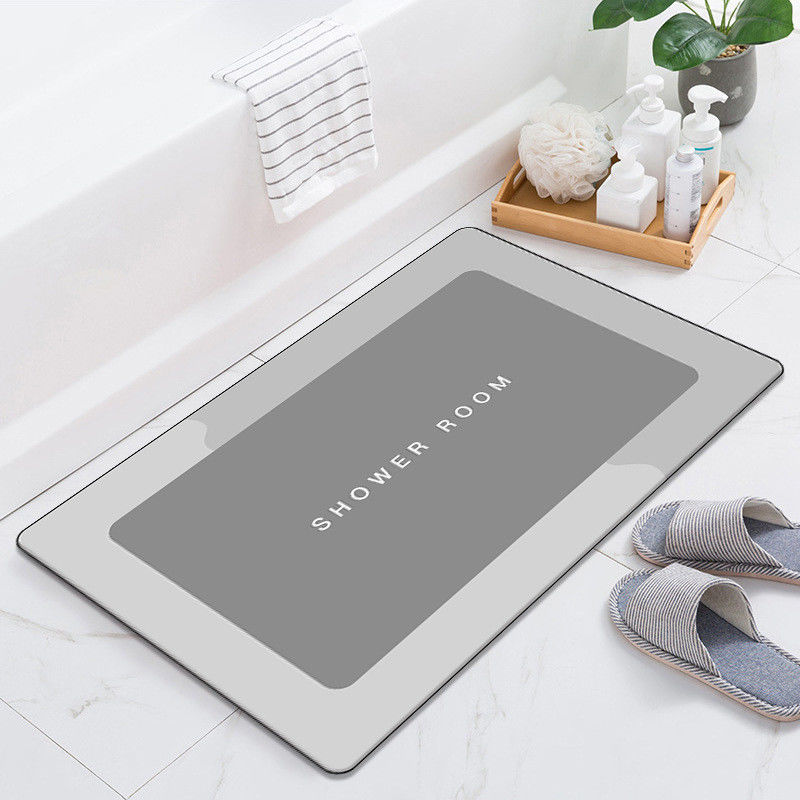 Mordern Style Diatomaceous Earth Bath Mat for Fast Water Absorption and Easy Cleaning