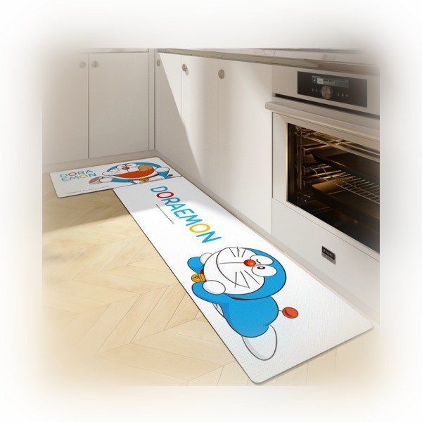 Non-Slip Protection for Kitchenware Custom Polyester Fibre Cartoon Soft Kitchen Rug